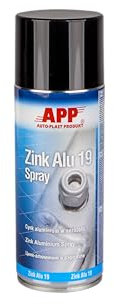 APP Zink Alu 19 Spray de zinc et aluminium | Bombe peinture antirouille metal: protection anticorrosion | Résistant à la chaleur et séchant rapidement | Argent | 400