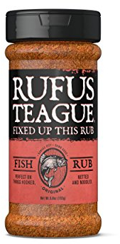 Rufus Teague Fish Rub BBQ-Gewürz 193g – Würzige Kräuter-Gewürzmischung für Fisch & Meeresfrüchte – Leicht rauchig & zitronig – Für Grill, Smoker, Pfanne – Geschenkidee für Fischliebhaber & BBQ-Fans