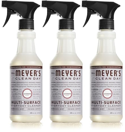 Mrs. Meyer’s Clean Day Multi-Surface Everyday Cleaner, Lavender, 16 ounce bottle (Pack of 3)