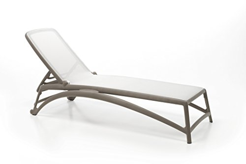 Unbekannt Premium NARDI Atlantico Sonnenliege Saunaliege Relaxliege Bäderliege stapelbar Tortora-Bianco