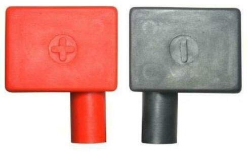 Classic Car Battery Terminal Cover Left Right Pair Positive & Negative