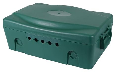 Masterplug Boîte électrique résistante aux intempéries pour l'extérieur - Vert, 345 x 220 x 126,5 mm