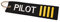Pilot Schlüsselbund | Kofferanhänger | 4 Goldstreifen | Hohe Qualität | aviamart®