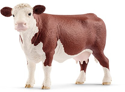 schleich 13867 Hereford Kuh, für Kinder ab 3+ Jahren, FARM WORLD - Spielfigur