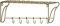 LaLe Living Garderobe Melda aus Eisen in Gold/Messing Hakenleiste mit 6 Haken und Hutablage, 50x20x18 cm