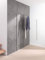 Standgarderobe zur Wandmontage, Höhe 1,8 m, gebürsteter Edelstahl, mit Kleiderstange und Kleiderhaken - PHOS Design
