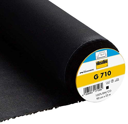 Vlieseline/Vilene Cotton Woven Interfacing/Woven Interlining - Light Black G710-1 Metre