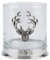 12oz Whisky Glass with a Pewter Stag's Head in a Presentation Box