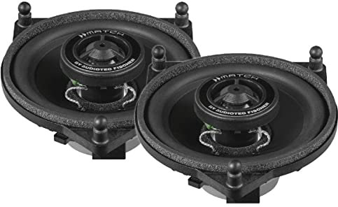 Helix / Match UP X4MB-FRT - 4 2-Wege Koaxial Frontsystem mit exklusiv entwickeltem Korb kompatibel mit Mercedes Fahrzeuge