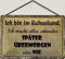 Blechschild mit Kordel 30 x 20 cm Spruch: Ich Bin im Ruhestand. Ich mach Alles entweder Später, Übermorgen oder Nie ! - Blechemma