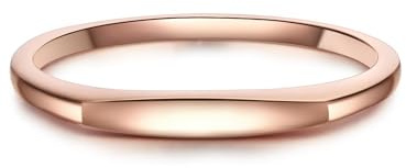 GLANZSTÜCKE MÜNCHEN Damen Ring 925/- Sterling Silber rosegold | rosévergoldet 18 Karat, Bandring