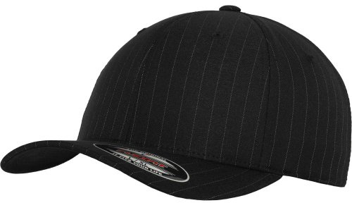 Flexfit Pinstripe Stretchable Cap - schwarz/weiß - S/M