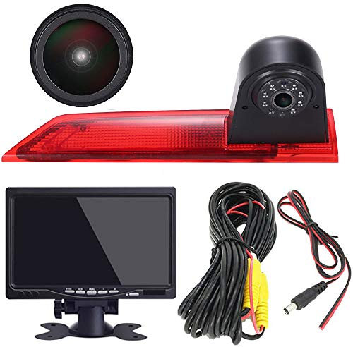 「18mm Linse Top Qualität Rückfahrkamera + 7 Zoll TFT LCD Bildschirm Monitor」Bremsleuchte Auto Dach Rückfahrkamera für Ford Transit Custom 2012-2016