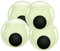 TOAOB 4 Stück Fluoreszierende Wackelaugen Selbstklebend Runde 150 mm Kunststoff Augen für Scrapbooking Kunsthandwerk Zubehör
