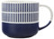 Maxwell & Williams KL0220 Tee-Tasse 400 ml – Arches – Porzellan dunkelblau-weiß, Kaffee-Becher mit Relief in Geschenkbox