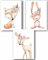 3er Set Wandbilder Kinderzimmer Poster | Din A3 & Din A4 | Babyzimmer Deko Mädchen Jungen Bilder Dekoration Aquarell Waldtiere skandinavisch (P1002)