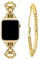 wutwuk Kompatibel mit Apple Watch Armband SE 40mm 41mm 42mm 44mm 45mm 46mm 38mm Damen mit 18K Vergoldeter Edelstahl Armreif für iWatch Series 10 9 8 7 SE 6 5 4 3 2 1 Mädchen Frauen