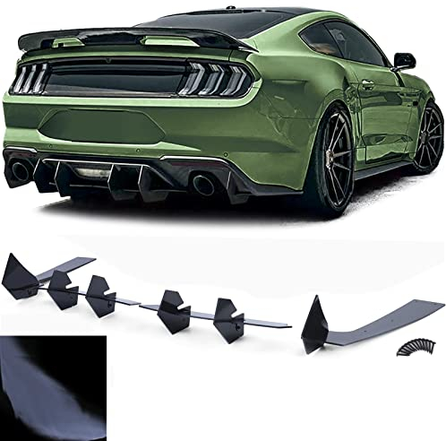 Sport Heckdiffusor Cup Ansatz Schwarz Glanz für Ford Mustang GT MK6 ab 14