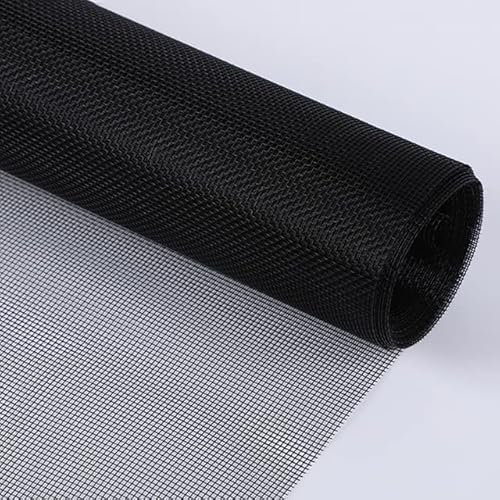 GJCXJGG Finestra Schermo Personalizzabile Fai-da-Te Zanzariera Protezione Ambientale Schermo Invisibile Schermo per Porte E Finestre Balcone-Nero,80X80cm