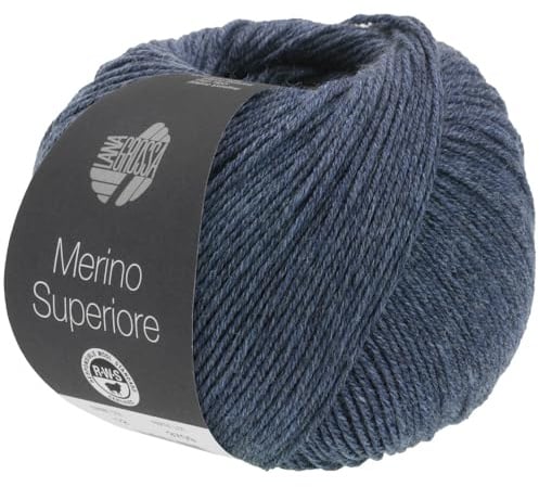 LANA GROSSA Merino Superiore | Pure, extrafeine Merinowolle waschmaschinenfest und filzfrei | Handstrickgarn aus 100% Schurwolle (Merino extrafein) | 50g Wolle zum Stricken & Häkeln | 180m Garn FB22