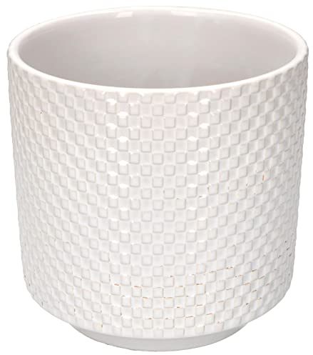 KOTARBAU® Pot de fleurs, en céramique, diamètre : 12 cm, pour fleurs, plantes, fond conique
