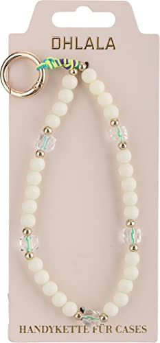 OHLALA! Handykette White Pearls mit goldenem Ring