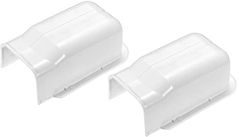 sourcing map PVC Decorative Line Cover 0.7ft L x 4 W Wall Cover Tubing for Air Conditioner, Heat Pump (White, Pack of 2)