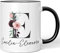 JUNIWORDS Tasse, Emilia-Eleonora, Name Anfangsbuchstabe Initial Alphabet Floral Buchstabe E Monogramm Motiv, Schwarz (5567222)