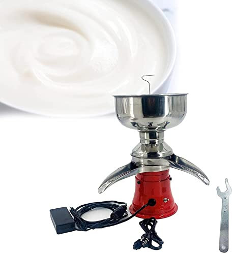 Samnuerly 50 l/h Milchshake-Separator, elektrischer Frischmilch-Creme-Zentrifugal-Separator für Ziegen-Kuh-Milch, Küchen-Zentrifugen-Sahne-Maschine