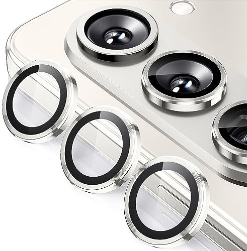 WSKEN for Samsung Galaxy Z Fold 5 Camera Lens Protector Case Cover, Anti Scratch HD Tempered Metal Glass Camera Screen Protector Shockproof Film for Galaxy Z Fold 5 5G 2023 Accessories, Silver