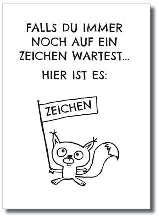 Postkarte, Karte, Grußkarte, Geschenkidee, Gutschein Motzivation Zeichen