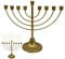 Hanoukka Menorah Arbre de vie avec finition dorée, bougeoir anti-décoloration pour 7 à 9 menorahs, en fer doré, bougeoir vintage (9 bras)
