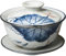 QQLADY Handbemalter Lotus Gaiwan für Teekeramik Terrine mit Deckel Teegeschirr Kung Fu Teezeremonie Set Kaffeetassen Teeschalen Fisch Chawan