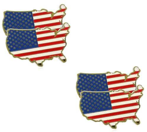 ABOOFAN 4pcs Magnetic American Flag Decal for Refrigerator Easy Positioning for Patriotic Home Decor