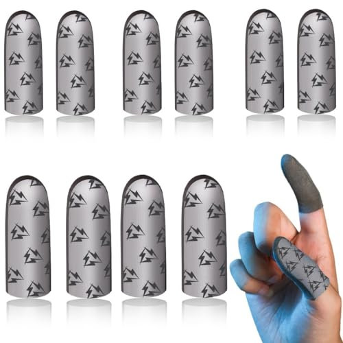 PNPGDYK PUBG Mobile Finger Sleeve Set, 10 Pack Finger Sleeves for Gaming,Anti Sweat, Anti Dryness, Breathable & Sensitive Finger Gloves,Thumb Sleeves Gaming Mobile