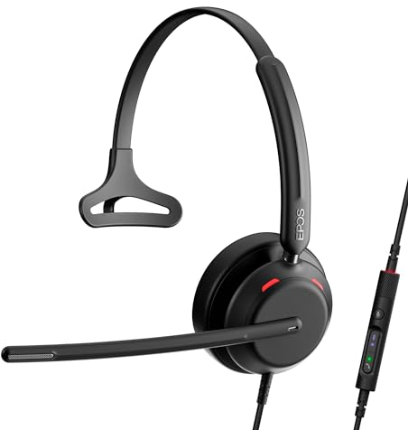EPOS Impact 730T Kabelgebundenes Büro-Headset mit Geräuschunterdrückungsmikrofon, USB-Anschluss, leichtem Design und Inline-Steuerung - Ideal für Homeoffice und Callcenter
