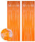 Rideau Anniversaire Rose Métallique à Frange Scintillant - Rideaux Brillants Maca Orange 2 Pièces