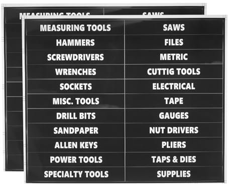 PATIKIL Tool Box Label Sticker, 2Pack Machine Organizer Decal Waterproof Tool Box Stickers for Home Industry