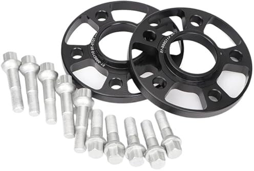 VVBNIN Kompatibel Mit VW Für Tiguan Für Magotan Für Golf 4 6 7, 2 Stück Spurverbreiterung Adapter Räder Adapter Abstandshalter Separatoren PCD 5x100/5x112 CB 57,1 Mm Spurplatten(12mm)