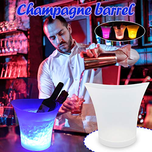 Générique Seaux à Glace LED, Récipient à Glaçons, Seaux à Champagne Seau à Champagne Seau à Vin, Idéal pour Les Bars à Cocktails, Les Fêtes, Le Champagne