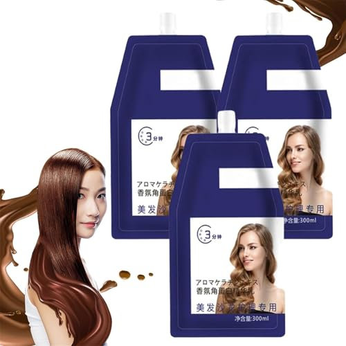 Nourishing Keratin Revitalizing Conditioner, Anti-Frizz Keratin Protein Conditioner Infused, Polypeptide Keratin Hydrating Smoothing Hair Damage Repair Cream, for Dry Damaged Hair (3Pcs)