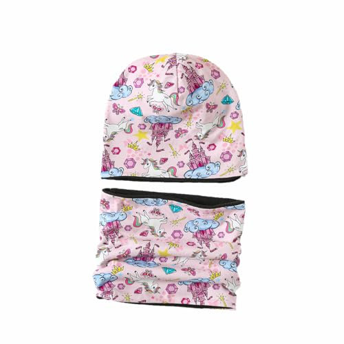 Kinder Beanie Mütze Schal Schlauchschal Set Baumwoll Loop Schal Junge Und Mädche Herbst Frühling