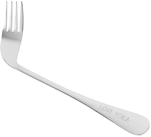 PLAFOPE Fourchette Coudée En Acier Inoxydable Pour Une Utilisation Facile Fourchette Vaisselle Aide Pour Les Patients Handicapés Fourchettes Courbées
