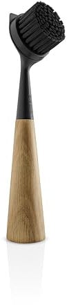 EVA SOLO Brosse à vaisselle en nylon chêne noir | Brosse à vaisselle sans effort pour les débris tenaces | Facile à nettoyer et à ranger | Tête de brosse amovible | Noir