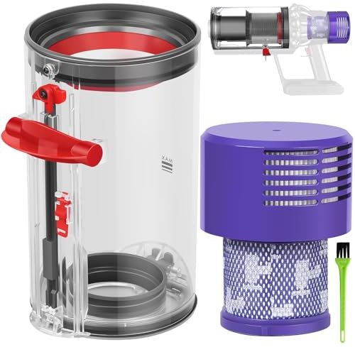 RUKHOOL Contenitore Serbatoio Per Dyson V10 SV12 SV13 SV27 Cestello Filtro Ricambi Raccogli Filtri Polvere Rifiuti Accessori Contenitori Cestino Pattumiera Bicchiere Secchio Cilindro Ricambio
