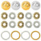 IKOPFLN 4 Stück Igelball Metall Akupressur Ball Magnetic Massagebälle Set mit 10 Massageringe & 4 Akupressur Armband Massage, Stressabbauend Massageball für Stress Relief Oder Massage（Gold + Silber）