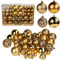 GOLDEN Christmas BOMBES XXL Set 100 Stück BOMBEN 6/4/3cm 100 Stück,Christbaumkugeln, Christbaumschmuck, Weihnachtsbaumkugeln, Weihnachtsbaum Dekorationen, Christbaum Kugeln