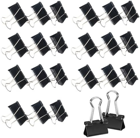 110er Pack Mini Binder Clips Kleine Büroklammern Clips Schwarze Büroklammern 1,5 cm für Zuhause, Schule, Bürobedarf und Geschäft