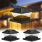 Solar Pfostenkappen Licht 2 Stück, Solar Pfostenleuchte, IP65 Wasserdicht Zaunpfosten Lampe, Solarlampe Außen Säulenlampe Gartendeko für Pfosten, Garten Terrasse Zaun 4x4 6x6 Zoll Hölzerne Pfäle