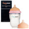 Happymami, Set biberon anti-colique personnalisé en silicone + tétine, design anatomique, avec tétine extra, sans BPA (Rose 250ml)
